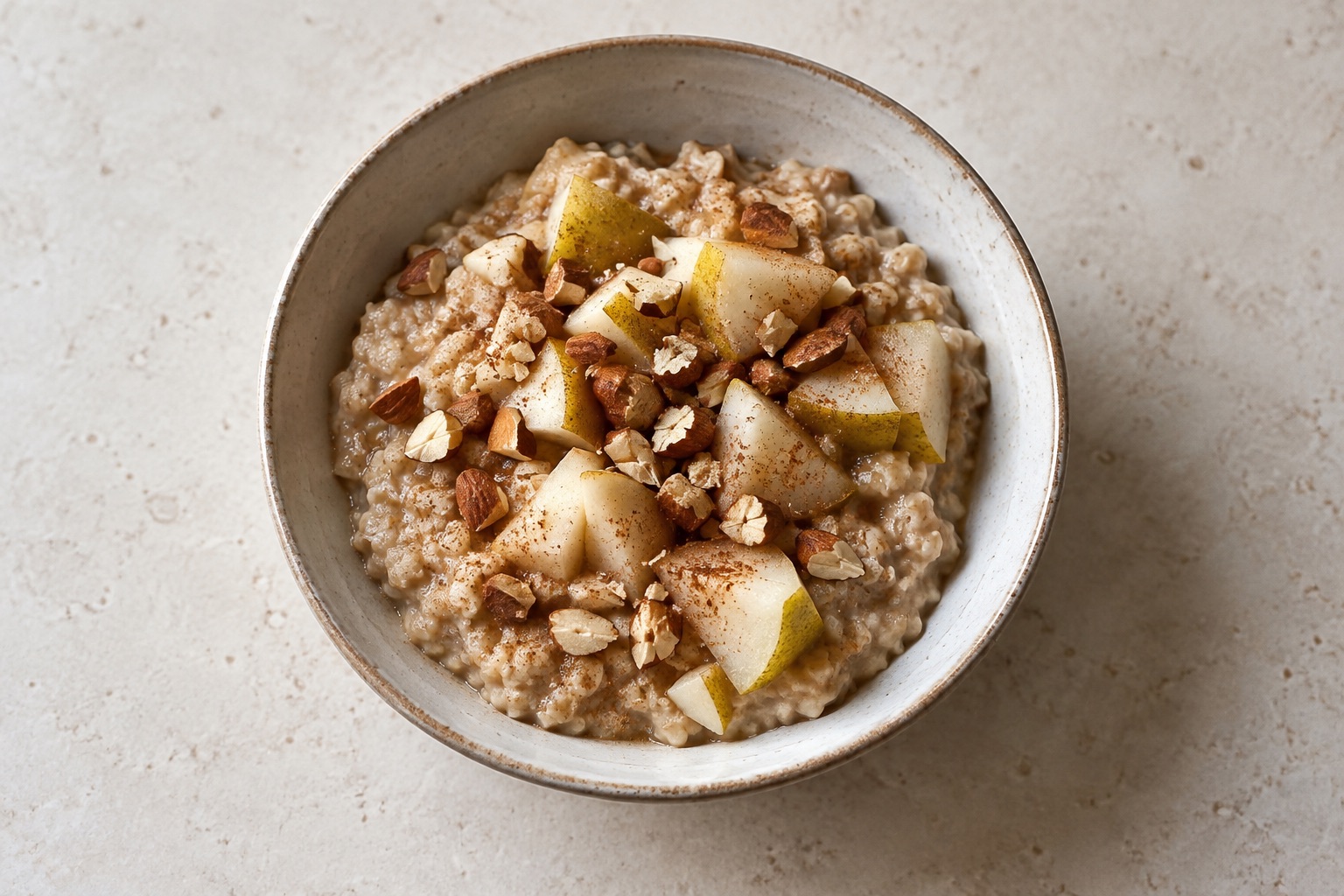 Pear and almond oats