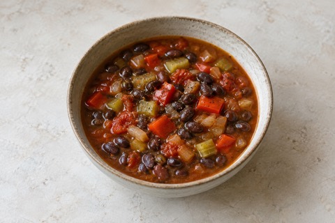 Black bean and pepper soup