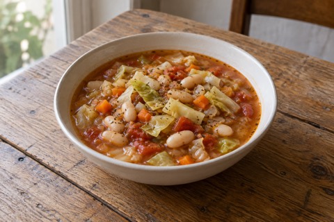 White bean and cabbage soup