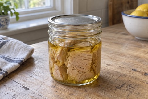 Pressure-Canned Tuna in Olive Oil
